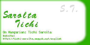 sarolta tichi business card